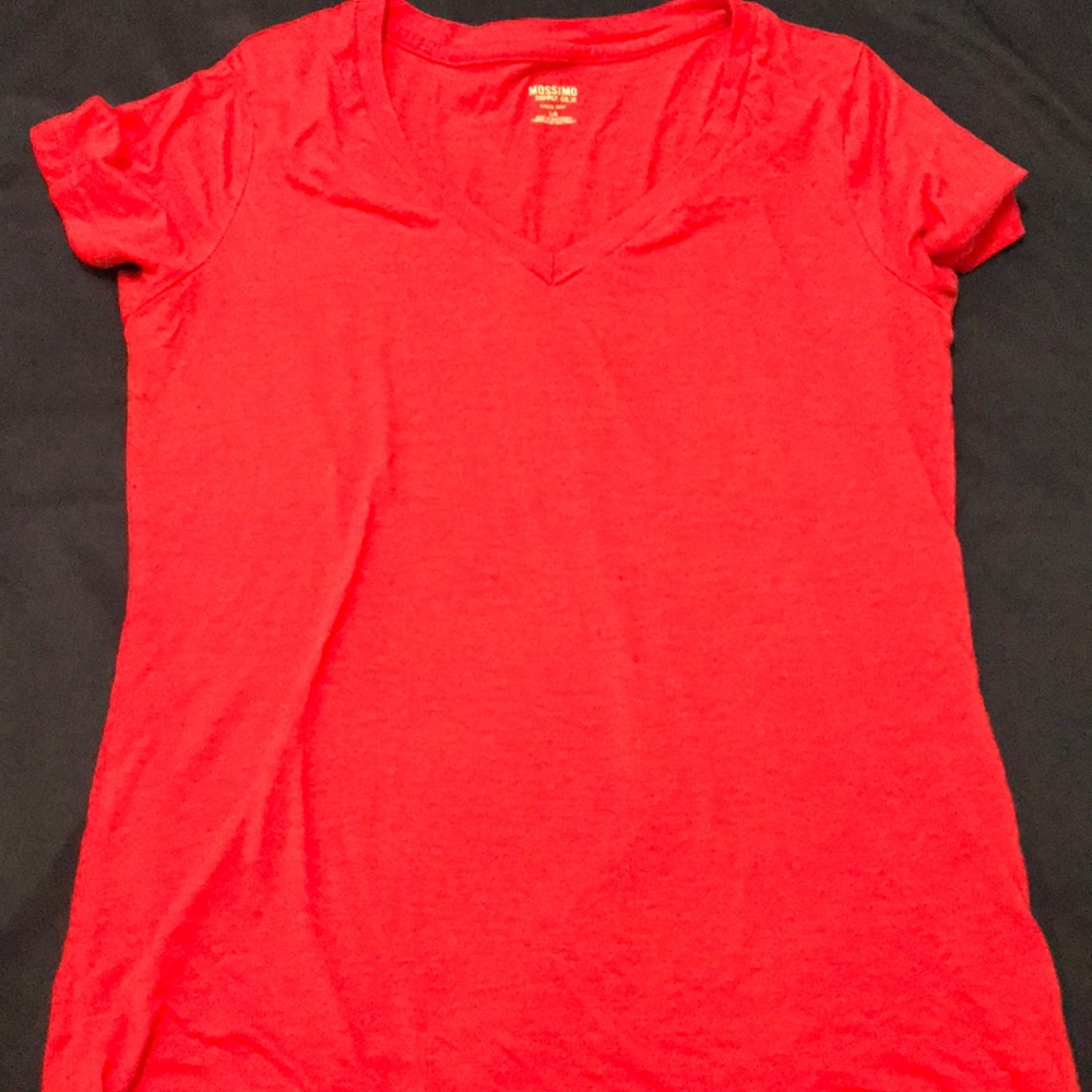 Red v-neck